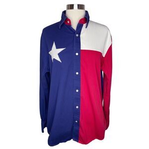 Larro Shirts State of Texas Flag Button-Down Shirts   - Size Medium